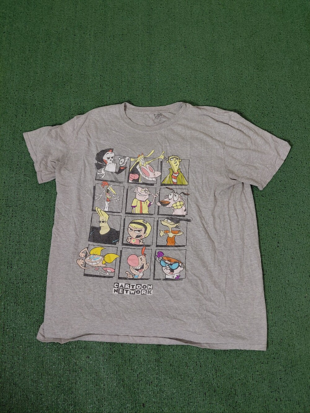 Cartoon Network Retro 90's Y2K Characters Nostalgic Gray T Shirt Sz XL